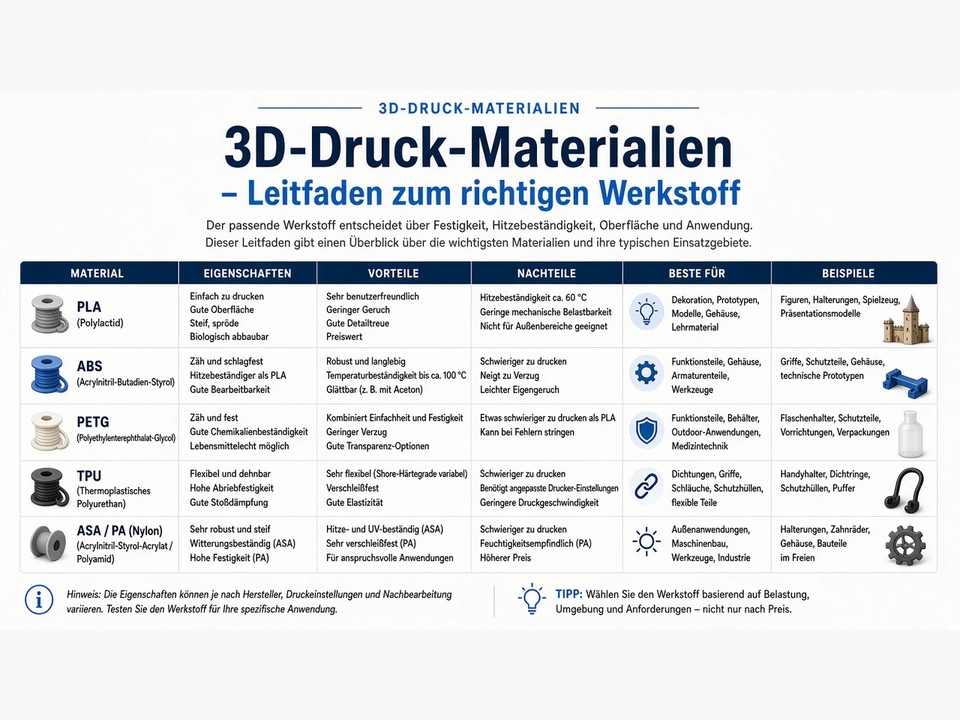 Industrielles 3D-Druck-Bauteil aus technischem Werkstoff
