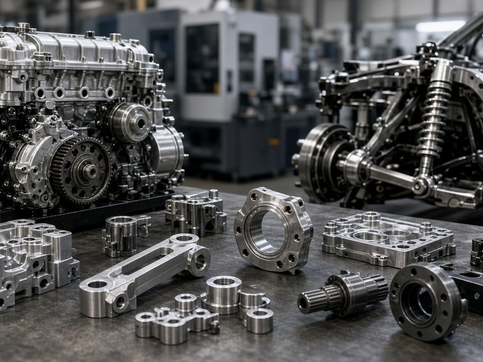 Automotive-Versuchsteil aus 5-Achs-CNC-Fertigung